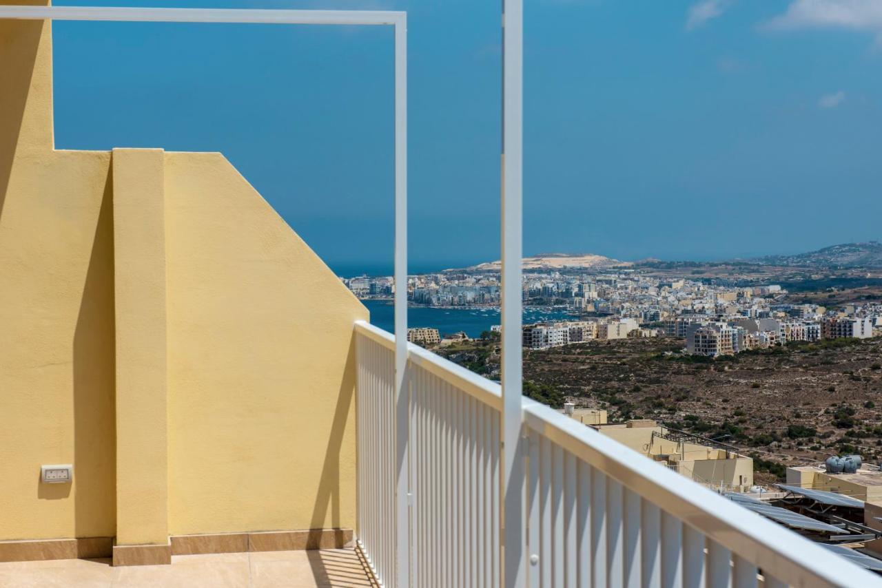 Summer Breeze Penthouse With Private Hot Tub & Terrace With Panoramic Views, By Getawaysmalta 梅利哈 外观 照片